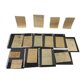 Lot of Antique Signed Business Receipts