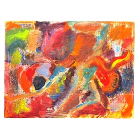 Abstract Expressionist Painting on Canvas