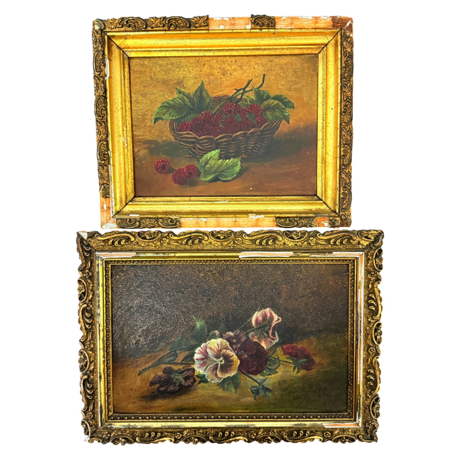 Lot of 2 Antique Framed Still Life Paintings (1 of 5)