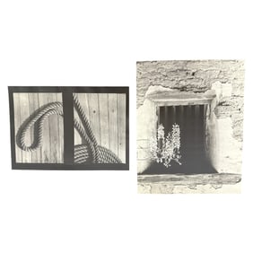 Lot of 2 Black and White Art Photographs