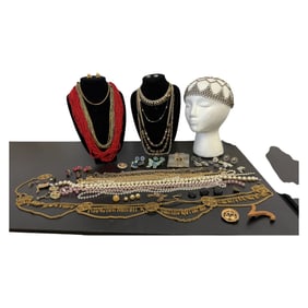 Lot of Vintage Costume Jewelry and Beaded Necklaces
