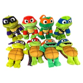 Lot of 8 Teenage Mutant Ninja Turtles Plush Toys