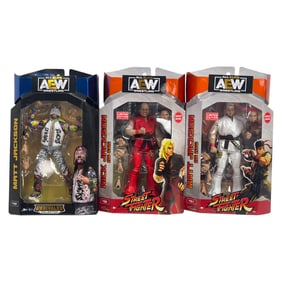 AEW & Street Fighter Action Figures (3)