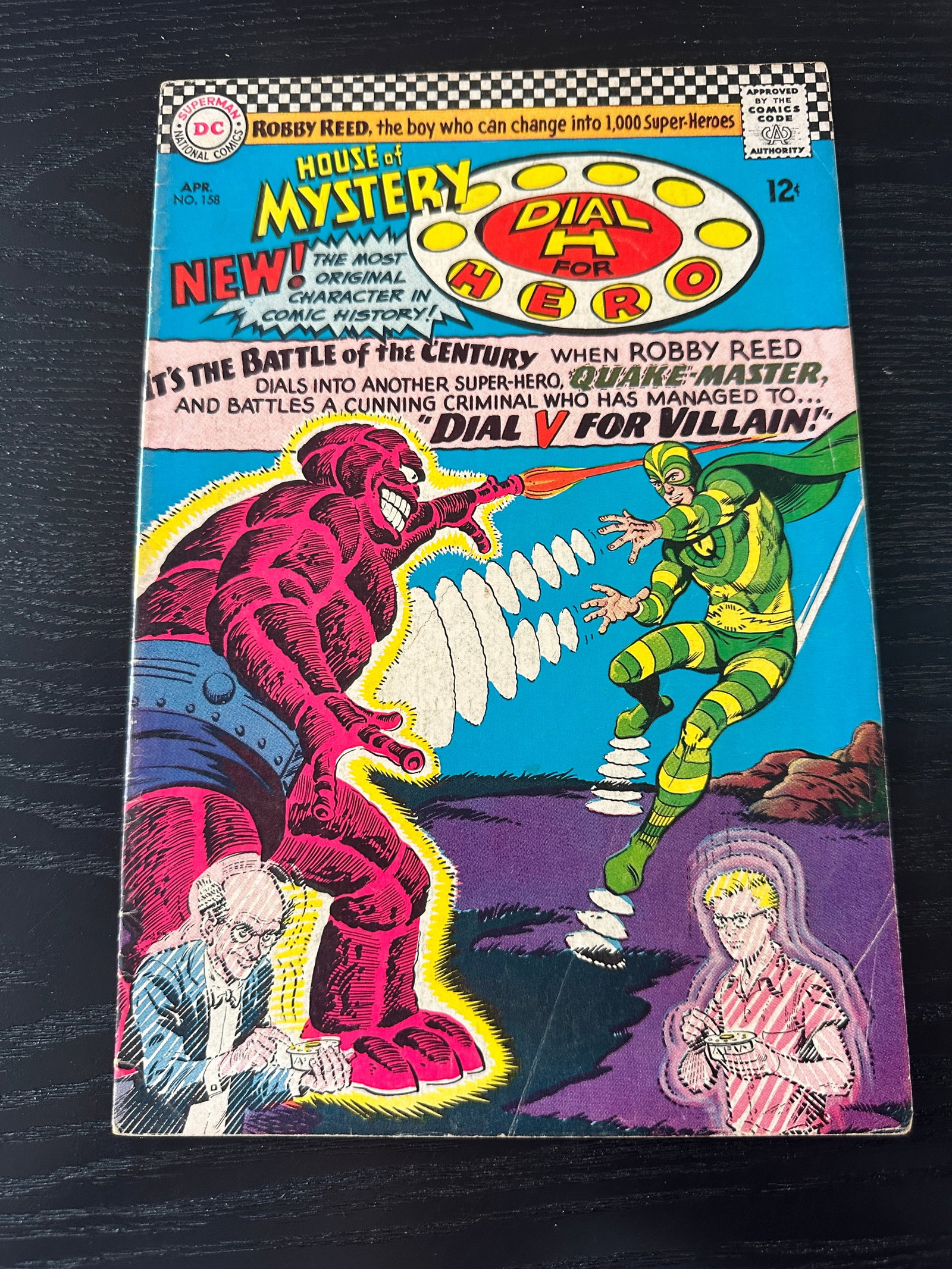 House of Mystery #158 — Dial H for Hero (1966): House of Mystery #158 introducing Robby Reed and the Dial H for Hero concept.