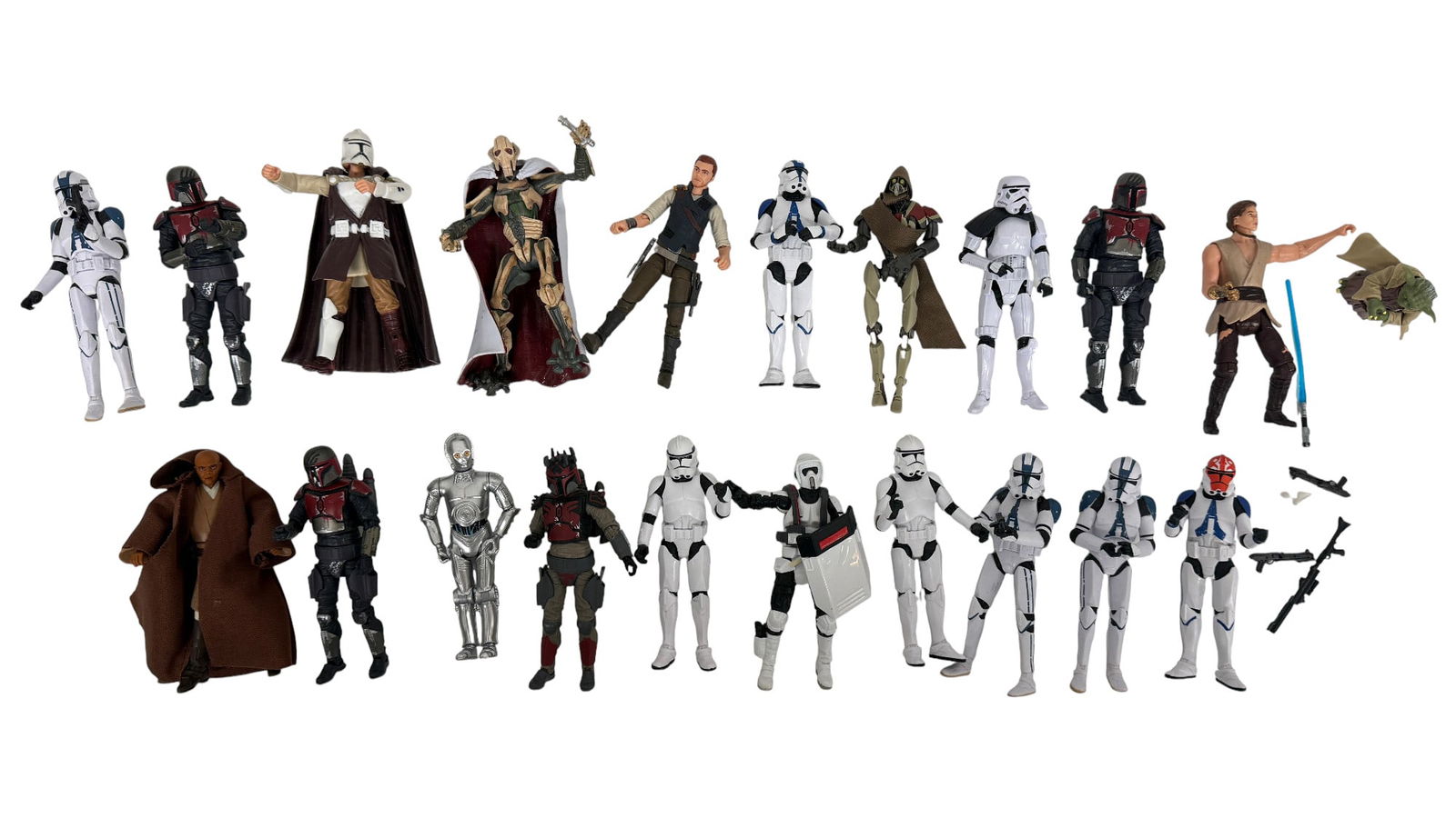 Star Wars Clone Trooper & Jedi Figure Lot (1 of 6)