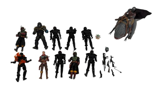Star Wars Mandalorian & Dark Trooper Figure Lot