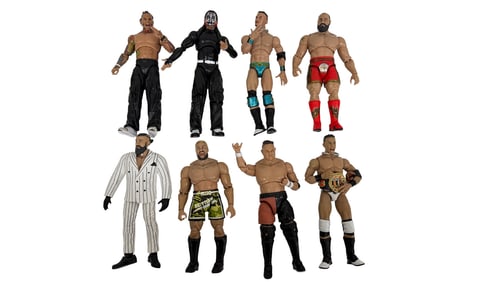 Lot of 8 WWE Wrestling Action Figures