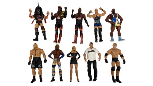 Lot of 10 WWE Wrestling Action Figures