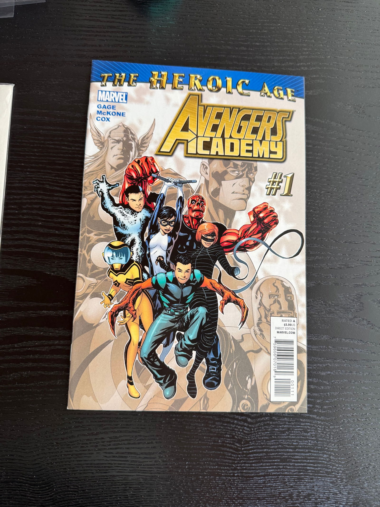 Avengers Academy #1 (Marvel, Heroic Age): First issue of Avengers Academy; Heroic Age branding; McKone art; modern Marvel debut.