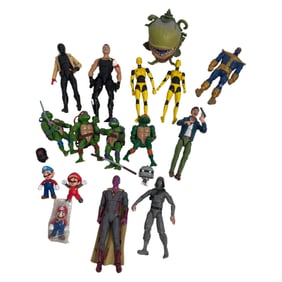 Lot of Assorted Action Figures and Toys