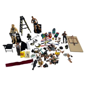 Lot of Wrestling Accessories and Figures