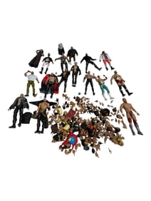 Mixed Wrestling Figures and Parts Lot