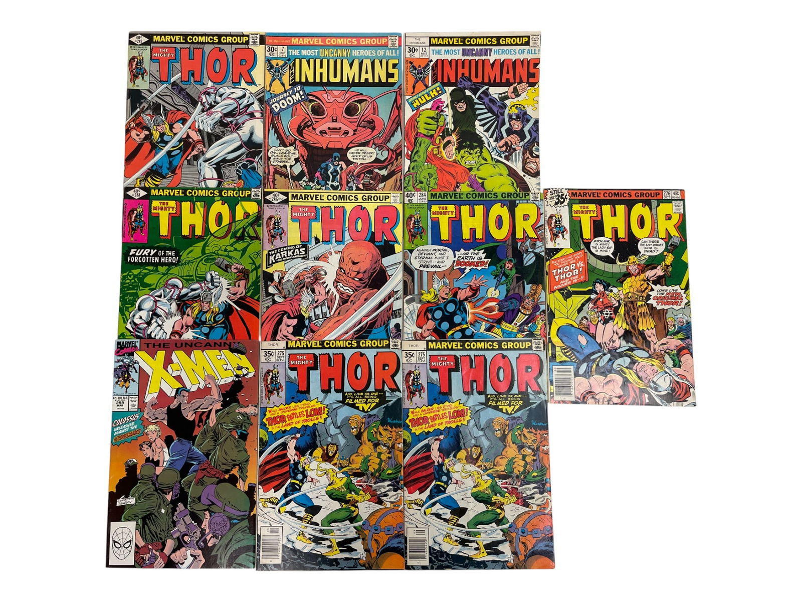 Marvel Thor & X-Men Bronze Age Comic Lot (9 Issues) (1 of 3)