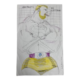 Randy Bloom Signed Superman Sketch