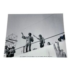 Vintage Photograph - 1969 Woodstock Peace Sign