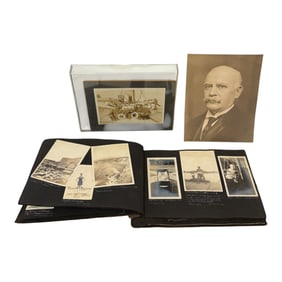 Vintage Family Photo Album with Portraits