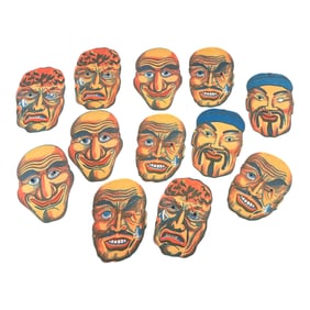 Vintage Carnival Mask Paper Cutouts