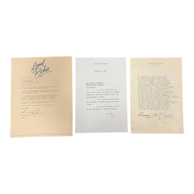 Celebrity Signed Letters Lot of 3