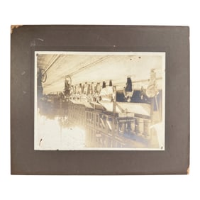 Antique Mounted Photograph Street Scene