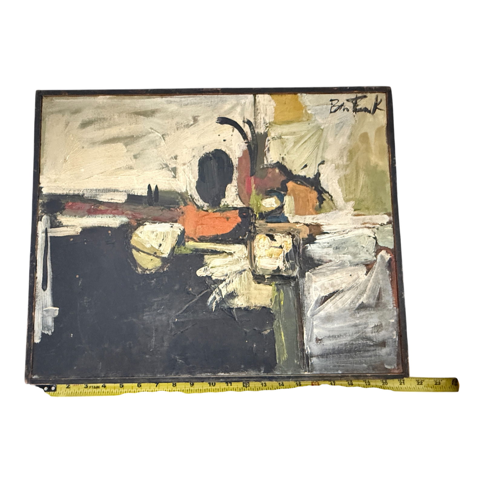 Abstract Modernist Oil Painting Signed (1 of 3)