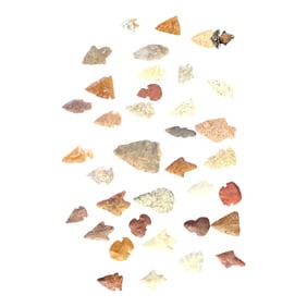 Collection of Native American Arrowheads (40+)