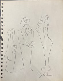John Lennon Hand Drawing and Signed