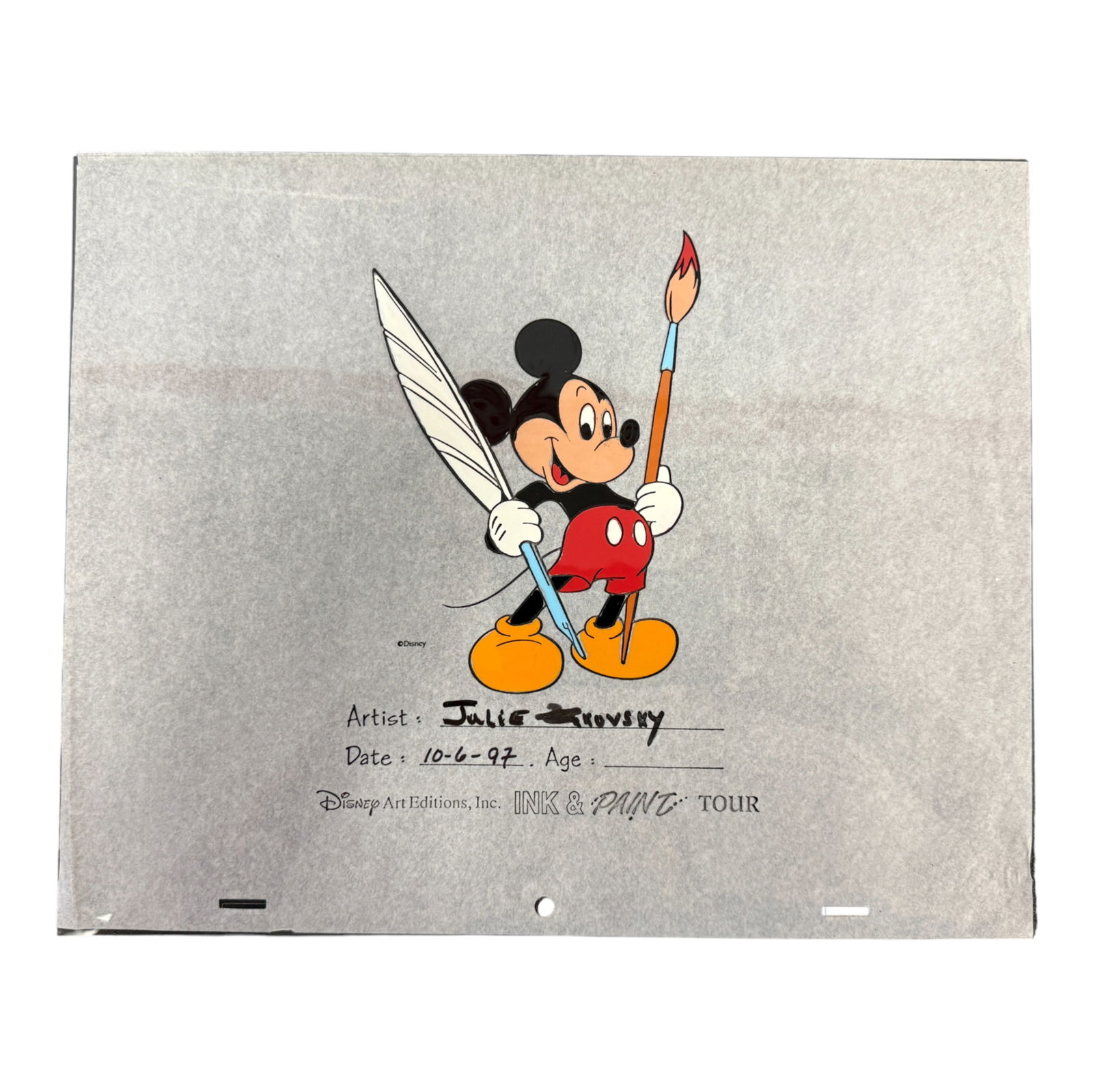 Disney Mickey Mouse Animation Cel (1 of 3)