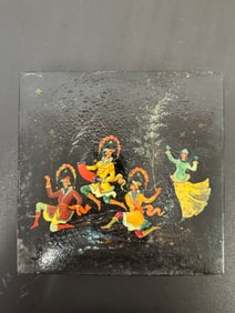 Russian Lacquer Box - Folk Dance Scene