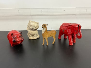 Cast Iron & Ceramic Animal Banks