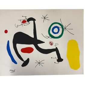 Vintage Miro Lithograph painting
