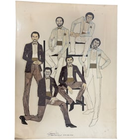 Vintage Drawing Music Memorabilia