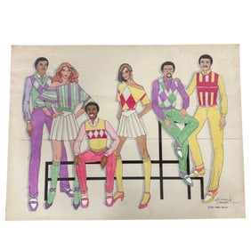 Vintage Drawing Music Memorabilia