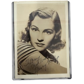 Vintage De Nancy Kelly Photo Signed