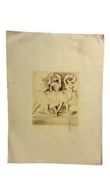 Ballet Dancers Artwork Sketch Signed Picasso