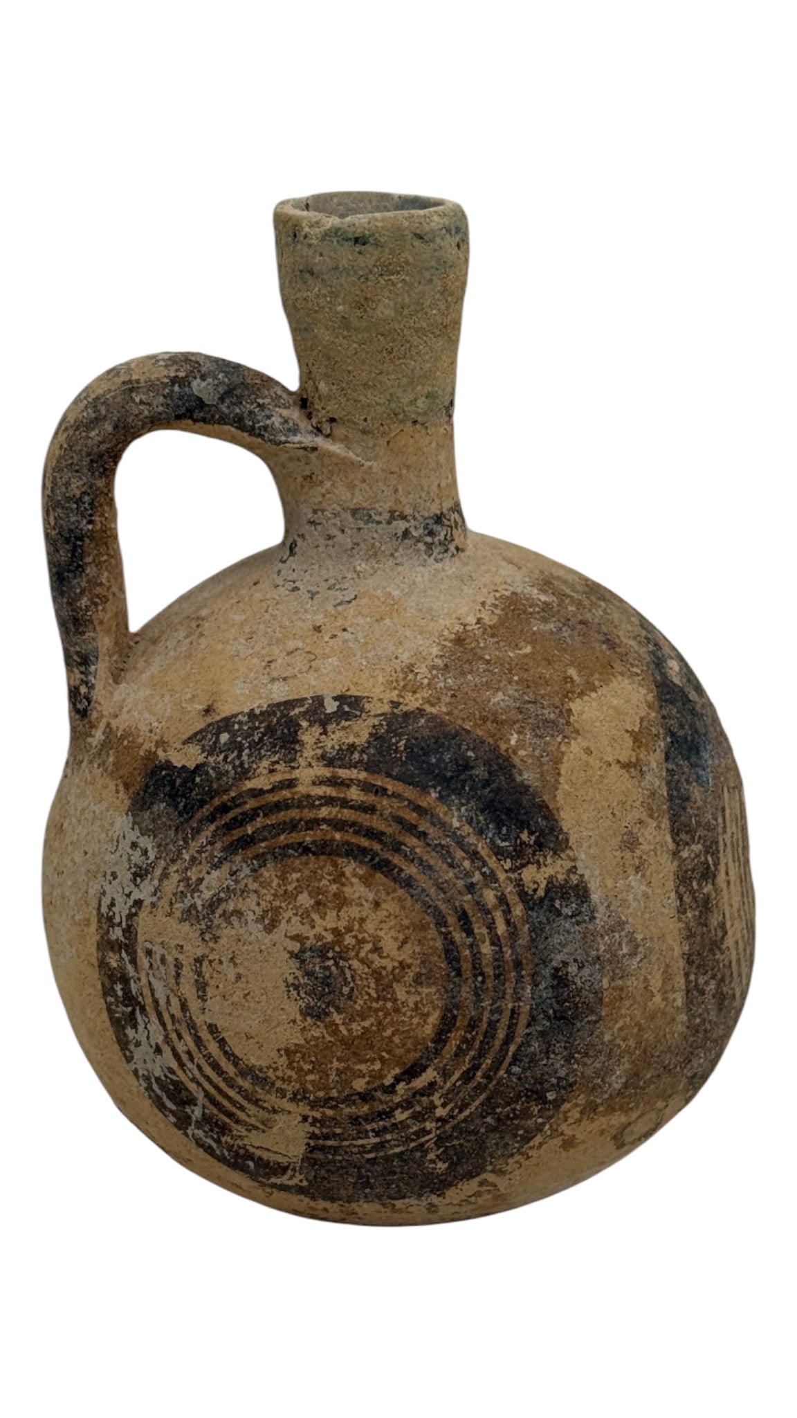 Ancient Terracotta Cypriot Jug Vase c. 750-600 BCE: Ancient Terracotta Cypriot Jug Vase c. 750-600 BCE
