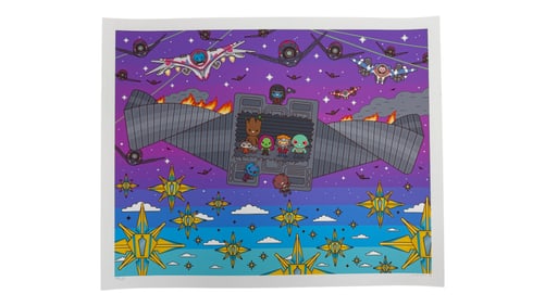 Marvel Guardians of the Galaxy Cartoon Style Print Limited Edition