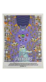 Marvel Avengers Battle Poster Cartoon Style Print Limited Edition