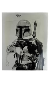 Star Wars Vintage Boba Fett Black and White Photograph 8x10