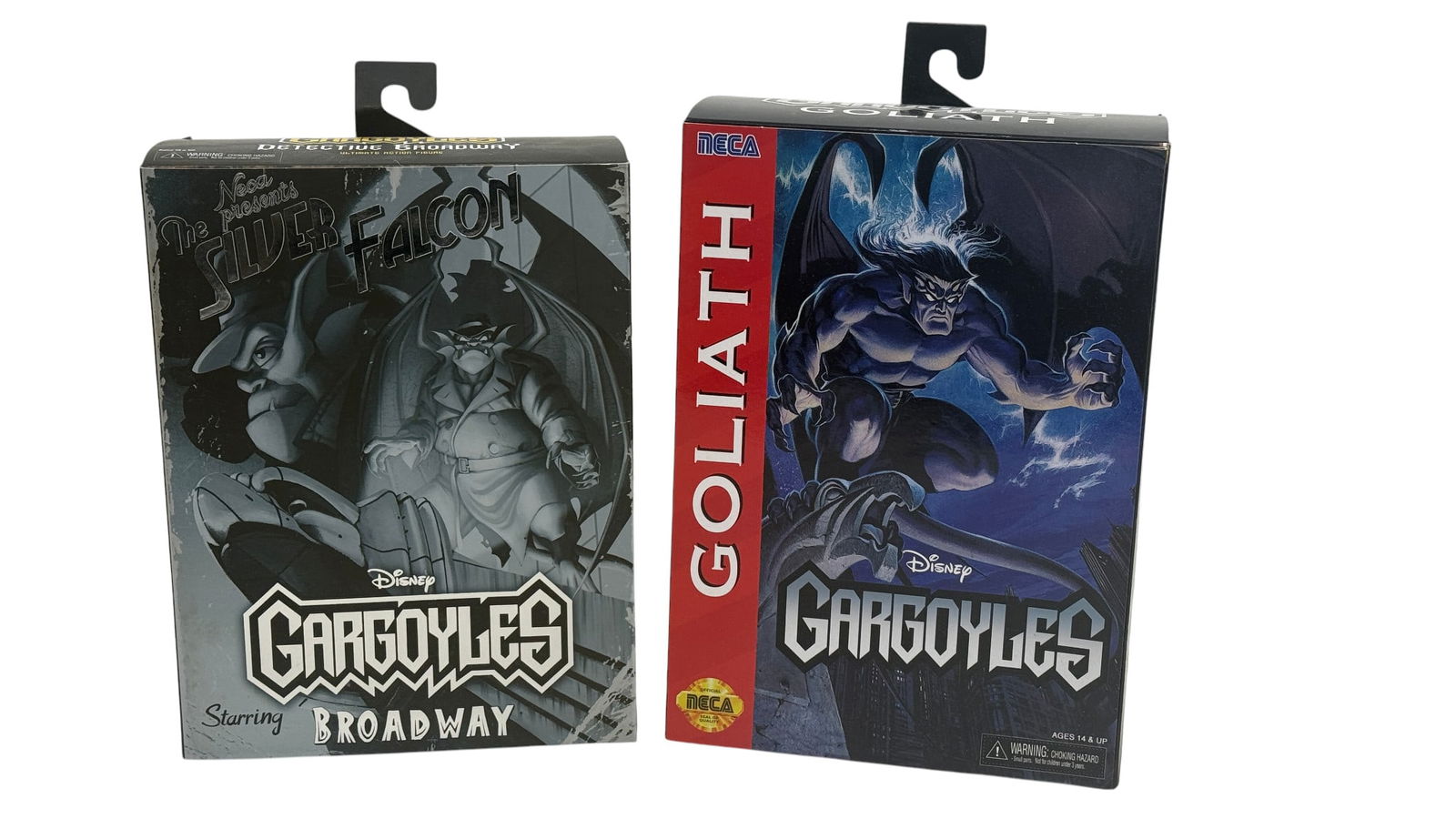 Disney Gargoyles Action Figures Set of 2: Disney Gargoyles action figures set of 2 including Broadway and Goliath. Boxed NECA figures.