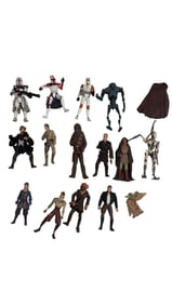 Star Wars Clone Troopers & Jedi Action Figures Lot