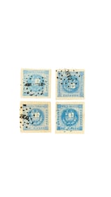 Peru Early Blue Stamp Lot