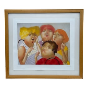 Table talk. Jesus Nodarse Group Scene by Contemporary Artist