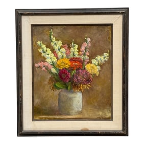 Floral Still Life Signed J.Ruddick