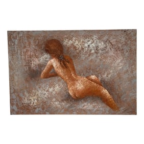 Reclining oil Painting on canvas Nude Painting Signed Barton