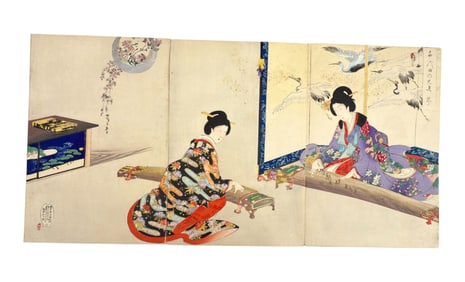 Vintage Japanese Woodcut