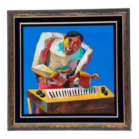 Vintage William Yu Oil Painting on Canvas