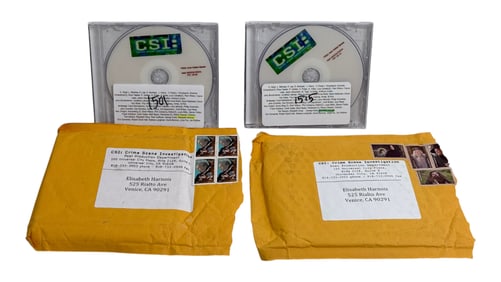 CSI Crime Scene Investigation Production DVDs (2) with Envelopes