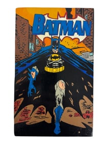 Vintage Batman Painted Wooden Wall Plaque