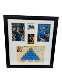 John Wooden UCLA Bruins Framed Autograph Display