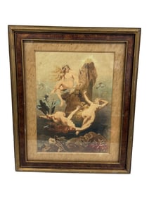 Antique Mythological Lithograph Print